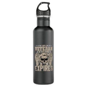 i am a veteran my oath never expires stainless steel water bottle