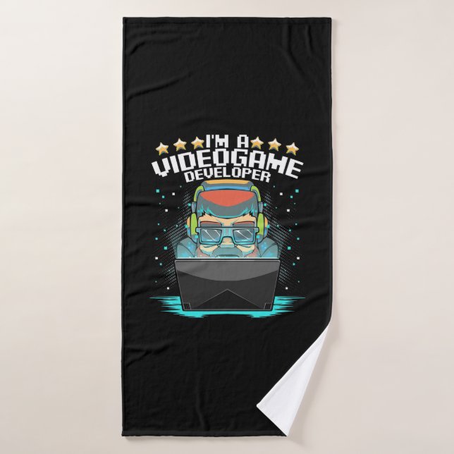 I Am A Video Game Developer Bath Towel (Bath Towel)