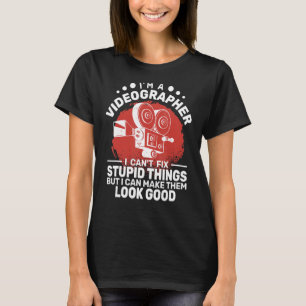 I Am A Videographer men analog video cameras Video T-Shirt