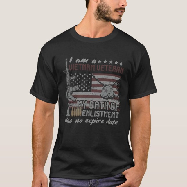 I Am A Vietnam Veteran Oath of Enlistment T-Shirt (Front)