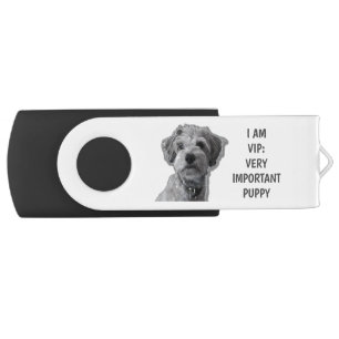 I am a VIP: Very Important Puppy, cute dog Flash Drive