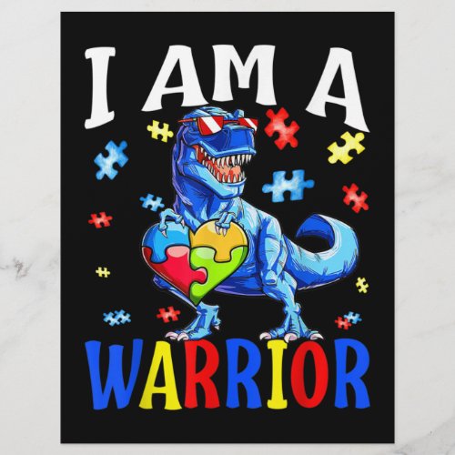I Am A Warrior Autism Family Dinosaur Autism Letterhead