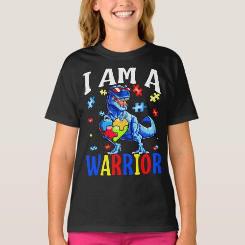 I Am A Warrior Autism Family  Funny Family Gift T_Shirt
