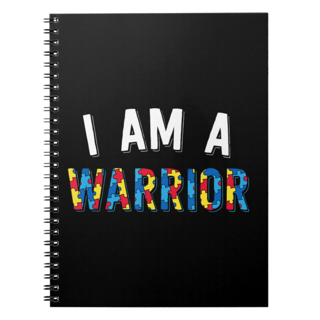 I Am A Warrior design. Put the puzzle piece on you Notebook (Front)