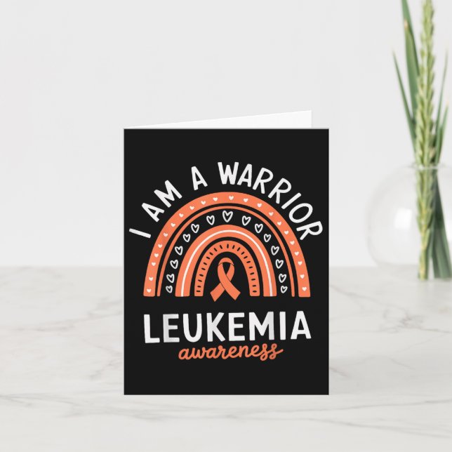 I Am A Warrior Leukemia Awareness  Card (Front)