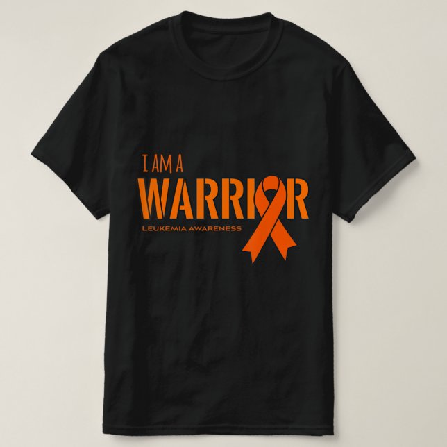I am a Warrior Leukemia Cancer Awareness  T-Shirt (Design Front)
