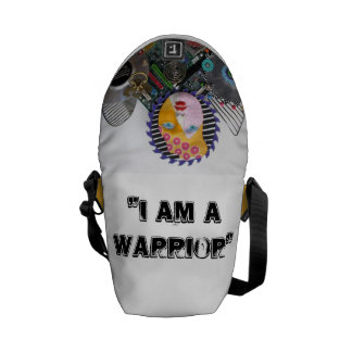 "I Am A Warrior" LOVE THE TYPE ON THE BACK!!!!!!! Messenger Bag