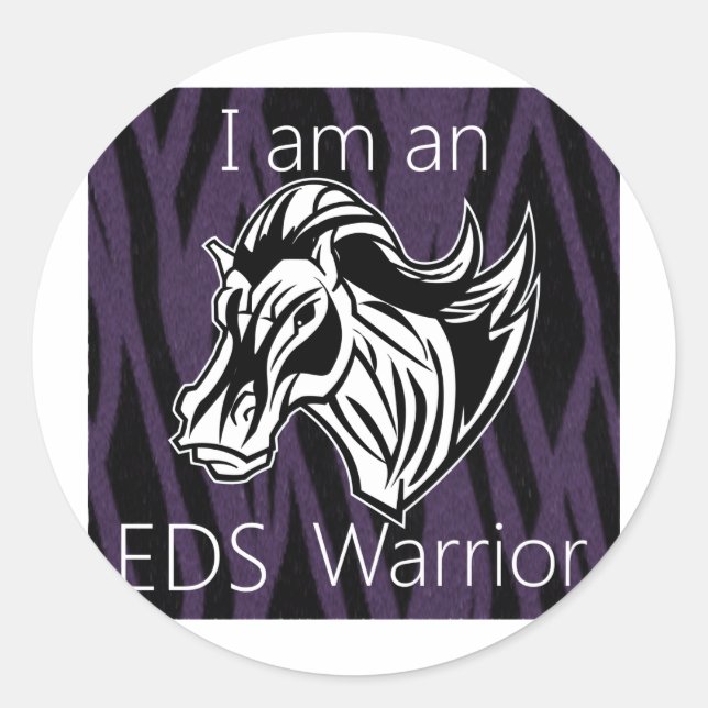 I am a warrior.png classic round sticker (Front)