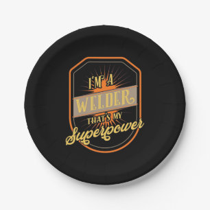 I Am A Welder Paper Plates