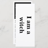 "I am a witch" Intention Card (Front/Back)