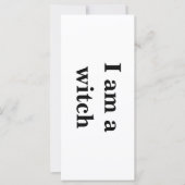 "I am a witch" Intention Card (Front)