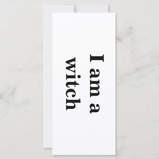 "I am a witch" Intention Card (Front)
