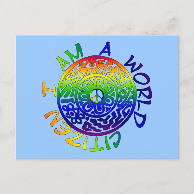 I Am A World Citizen Postcard (Front)