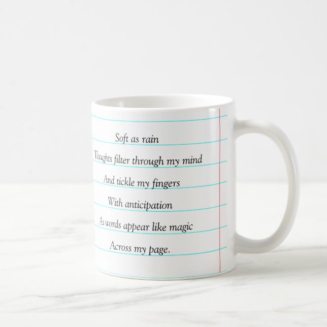 I Am A Writer Motivational Poem Personalized Coffee Mug (Right)