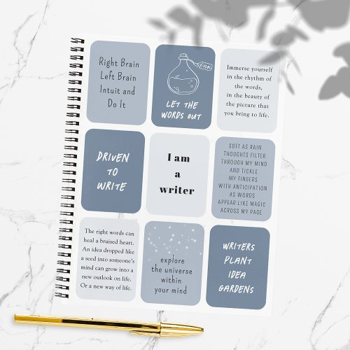 I Am a Writer Motivational Quotes Notebook