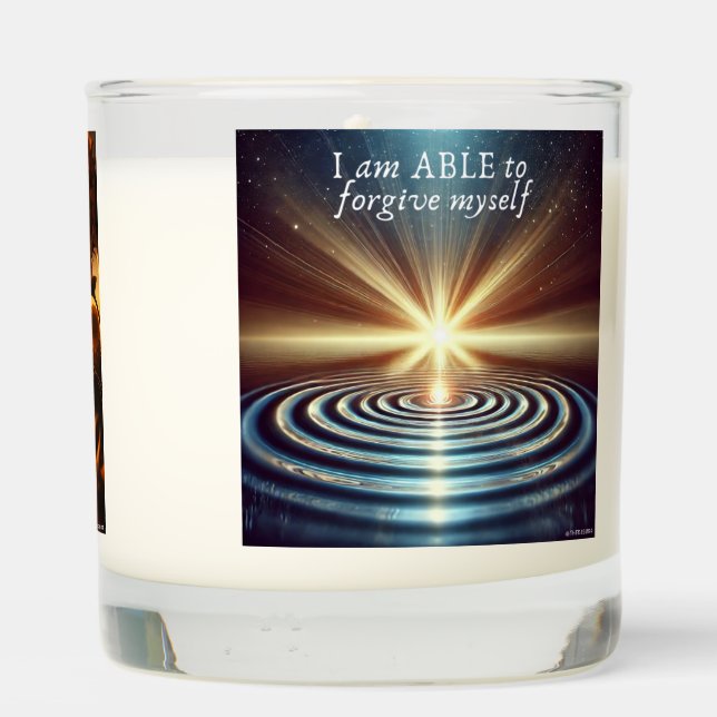 I am ABLE - Teakwood Affirmation Candle (Back)