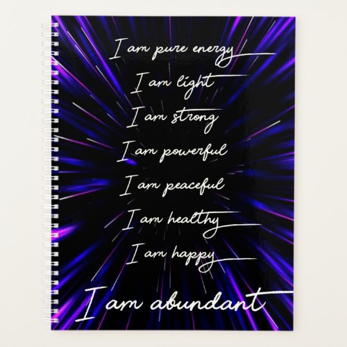 I Am Abundant Positive Affirmations Planner