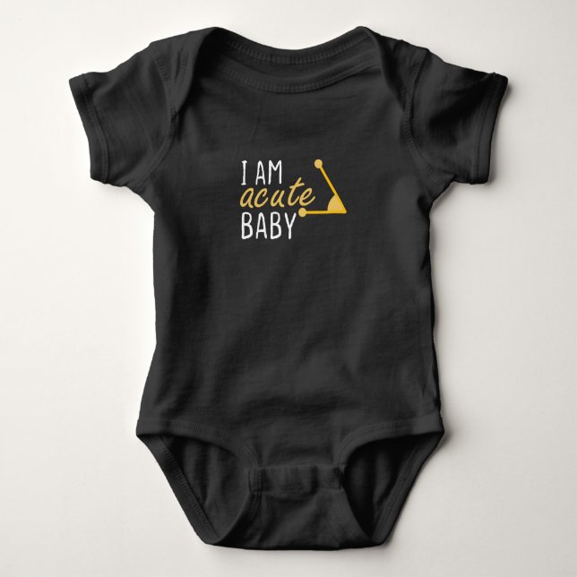 I am Acute Baby Yellow, Math Baby,New Mom Gift  Bodysuit (Front)