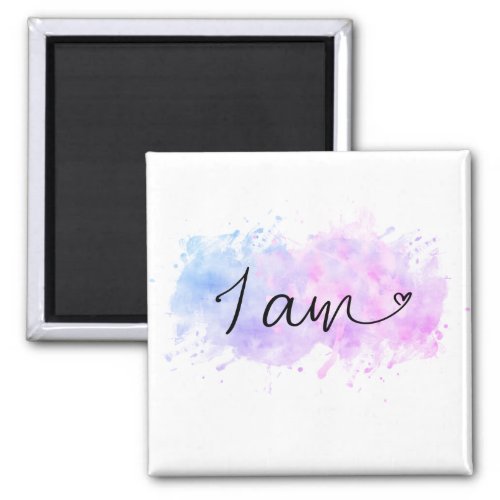   I AM Affirmation Intention Abstract Blob Magnet