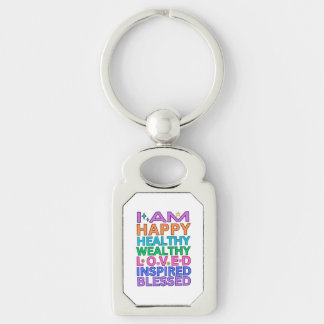 I Am Affirmations Keychain – Colorful Mantra