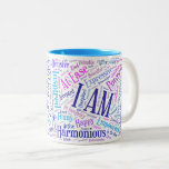 I Am Affirmations Mug<br><div class="desc">I Am... the two most powerful words in the English language. Start your day off with this fun reminder of the I Am presence that you are, and affirm what is true about you with every sip from your mug. This affirmation mug makes a great gift for friends, family, co-workers....</div>