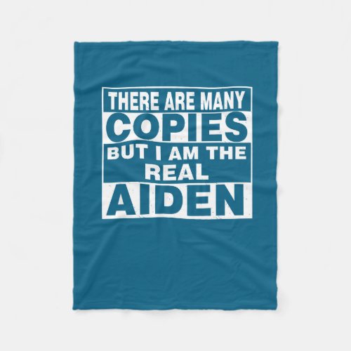I Am Aiden Fun Shirt Funny D  Fleece Blanket