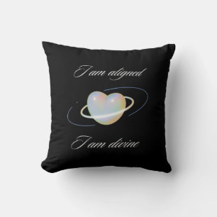 I am Aligned Aesthetic Throw Pillow