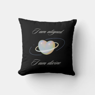 I am Aligned Aesthetic Throw Pillow