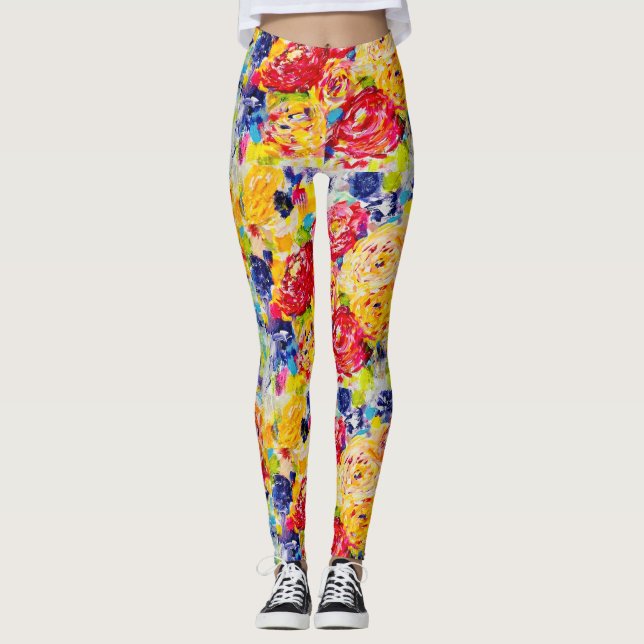 I AM ALL ROSES LEGGINGS! LEGGINGS (Front)