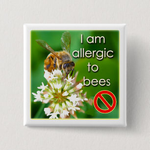 I am allergic to bees warning button