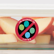 I Am Allergic To Latex Kids Allergy Labels