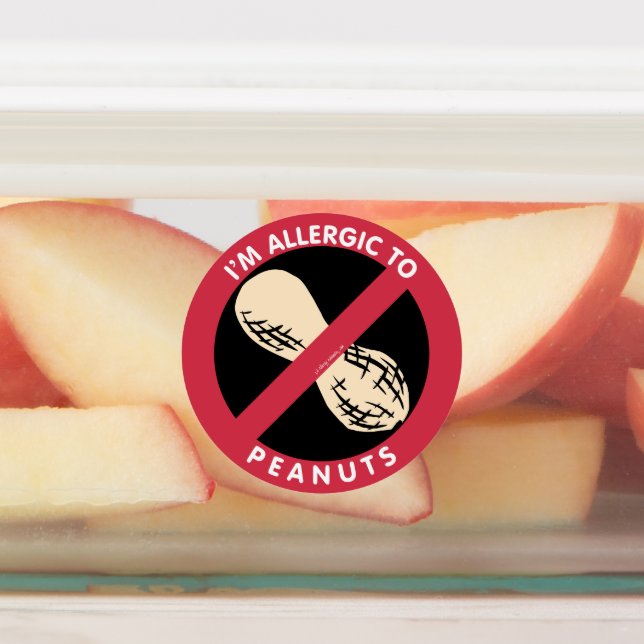 I Am Allergic To Peanuts Kids Nut Allergy Labels (Affixed)