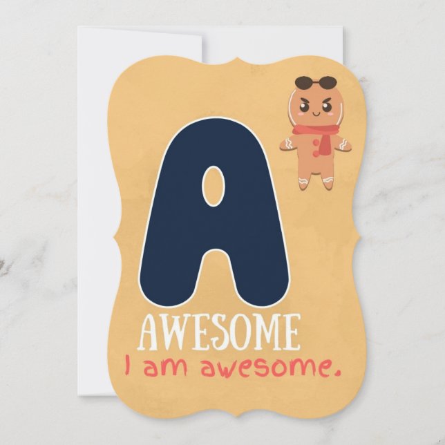 I AM ALPHABET A AFFIRMATION CARD FOR KIDS (Front)