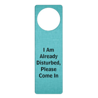 I am already disturbed, please come in door hanger