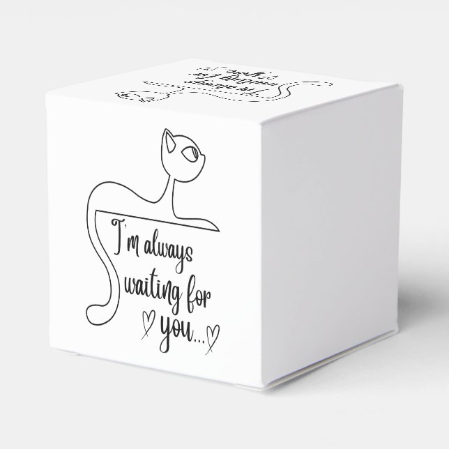 I am always waiting for you My Cats Favor Boxes (Back Side)