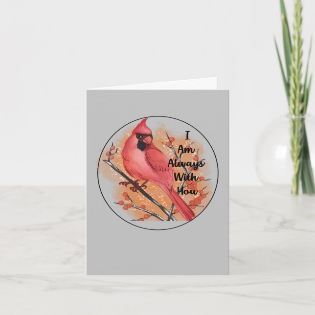 I am Always with You Red Cardinal  Card (Front)