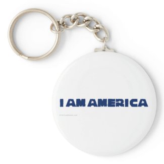 I am America (blue state) keychain