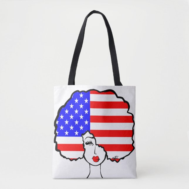 "I Am America" Canvas Tote (Front)