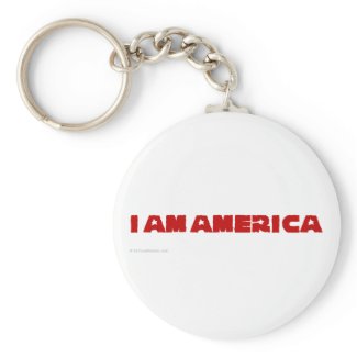 I am America (red state) keychain