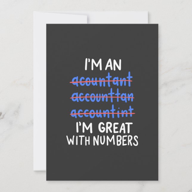 I Am An Accountant Invitation (Front)