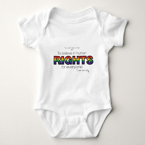 I am an ally baby bodysuit