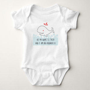 I AM AN AQUAHOLIC WHALE Baby Jersey Bodysuit