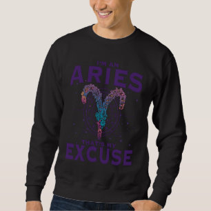I Am An Aries Zodiac Sign Graphic Ram Horoscope Sweatshirt