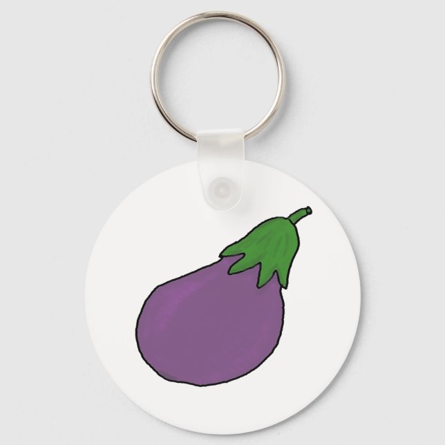 I am an eggplant keychain (Front)