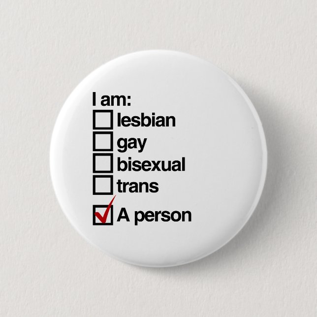 I am an LGBT Person Button (Front)