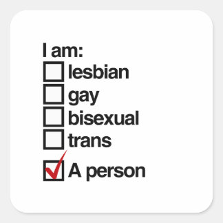 I am an LGBT Person Square Sticker