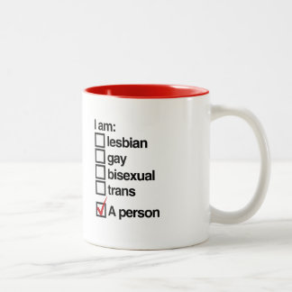 I am an LGBT Person Two-Tone Coffee Mug