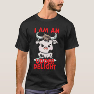 I Am An Udder Delight  Cow Pun T-Shirt