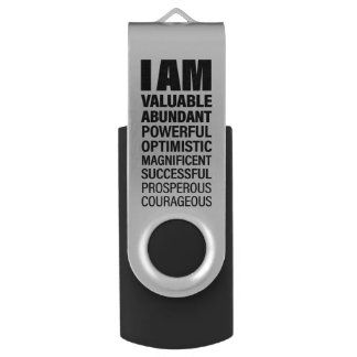 I am Art Cool Text Graphic Opportunity Quote Art Flash Drive