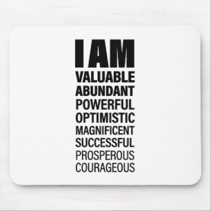 I am Art Cool Text Graphic Opportunity Quote Art Mouse Pad